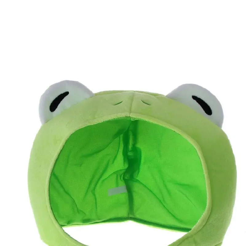 Novelty Funny Big Frog Eyes Bunny Ears Cute Cartoon Plush Hat Toy Green Full Headgear Cap Cosplay Costume Party Dress Up Hat 6