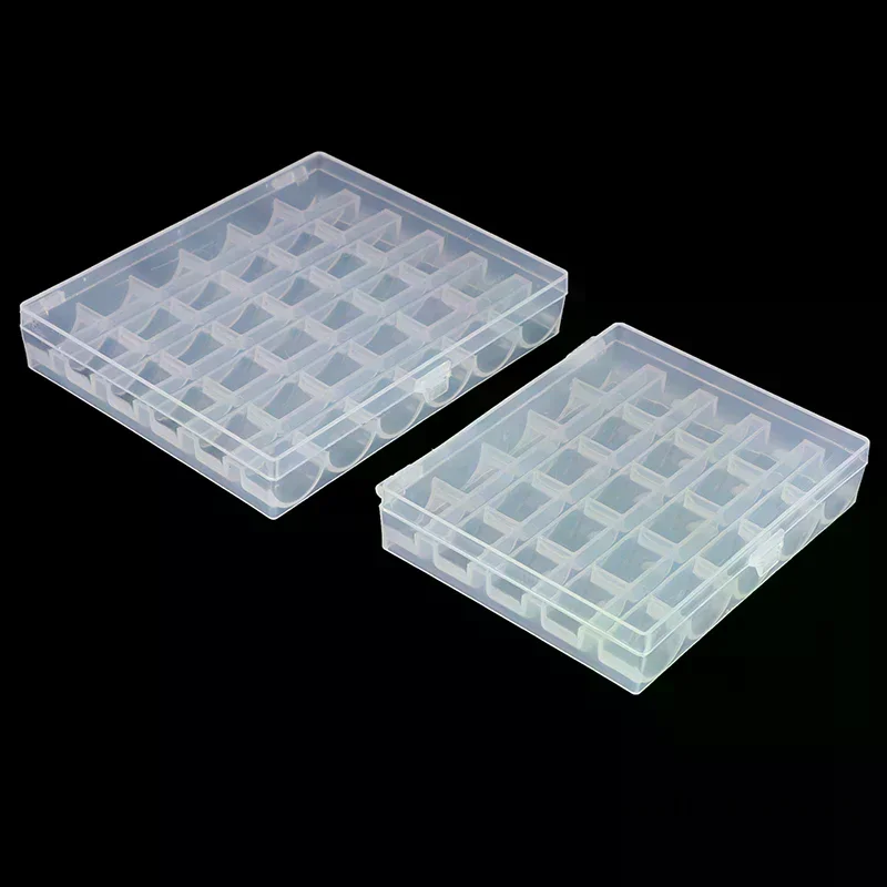 25/36 Spools Bobbins Sewing Machine Empty Bobbin Case Organizer Storage Box