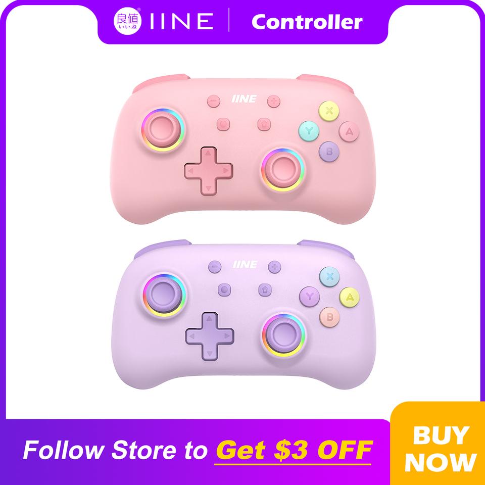 IINE Candy Pop Mini Controller Support NFC Function Turbo&Macro Function Compatible with Switch/PC/Android/IOS