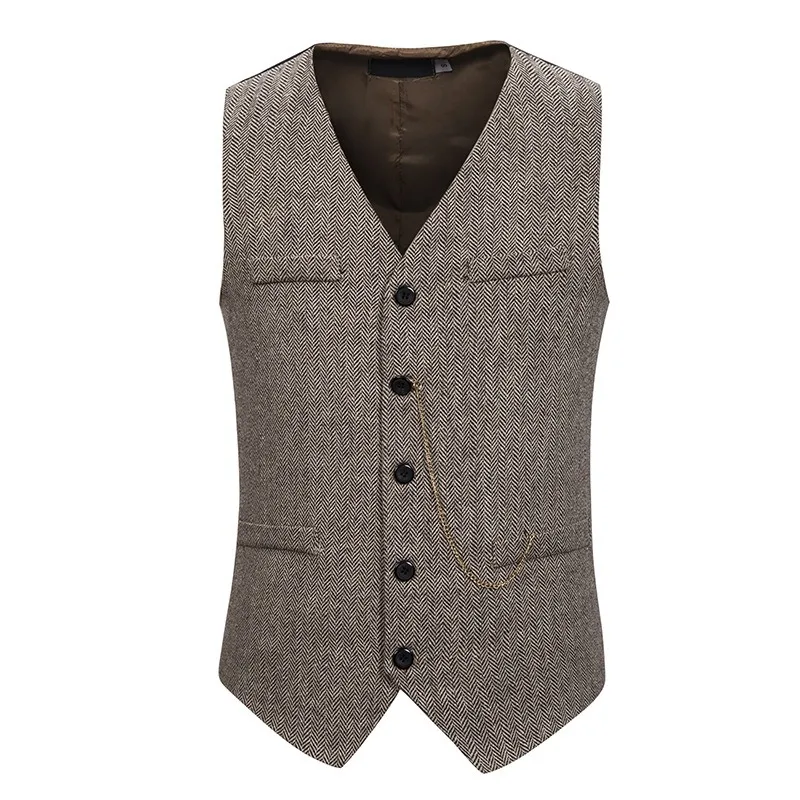Summer New Suit Vest V-neck Single Breasted Business Casual Vest