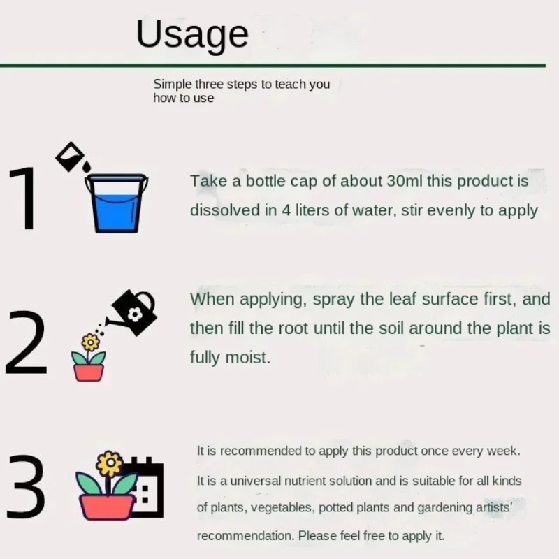 Universal Hydroponics Soil Culture Plant Nutrient Solution 500ml Planting System Universal Fertilizer Potted Flower Solution plant fertilizing concentrate organic fertilizer