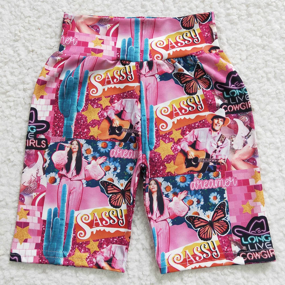 New Design Baby Girls Bicycle Shorts Wholesale Kids Girls Cycling Pants Western Style Fashion