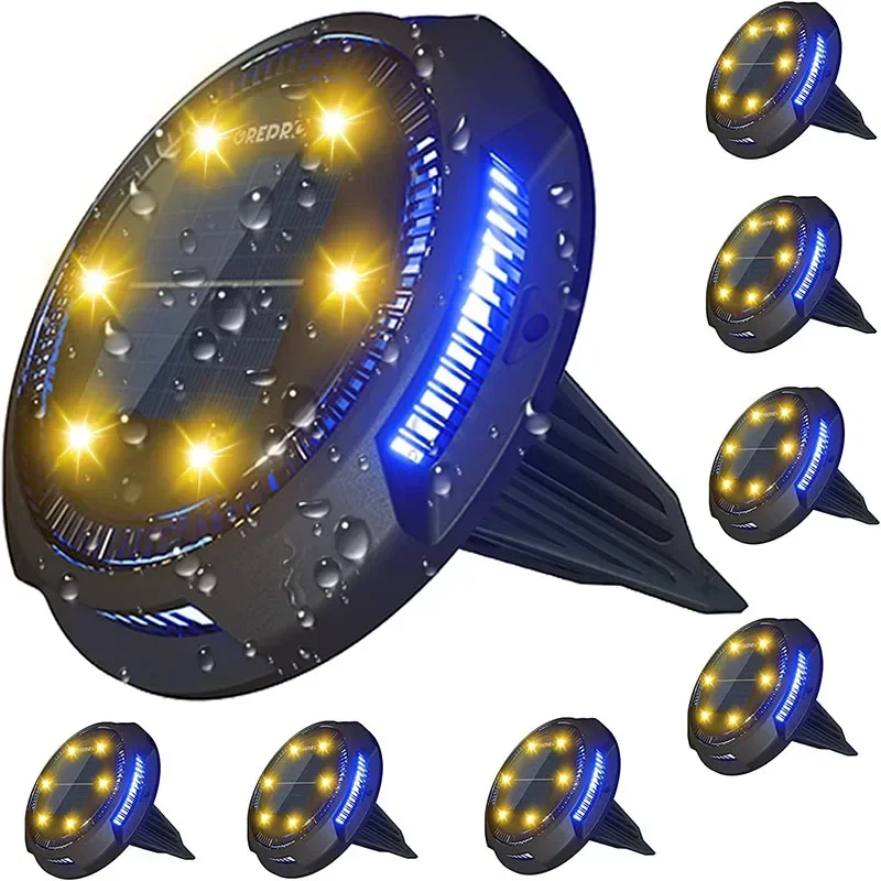 

12LED Solar Power Disk Light Outdoor Garden Solar Underground Light Deck Light Spotlight Buried Solar Led Lamp Garden Decor