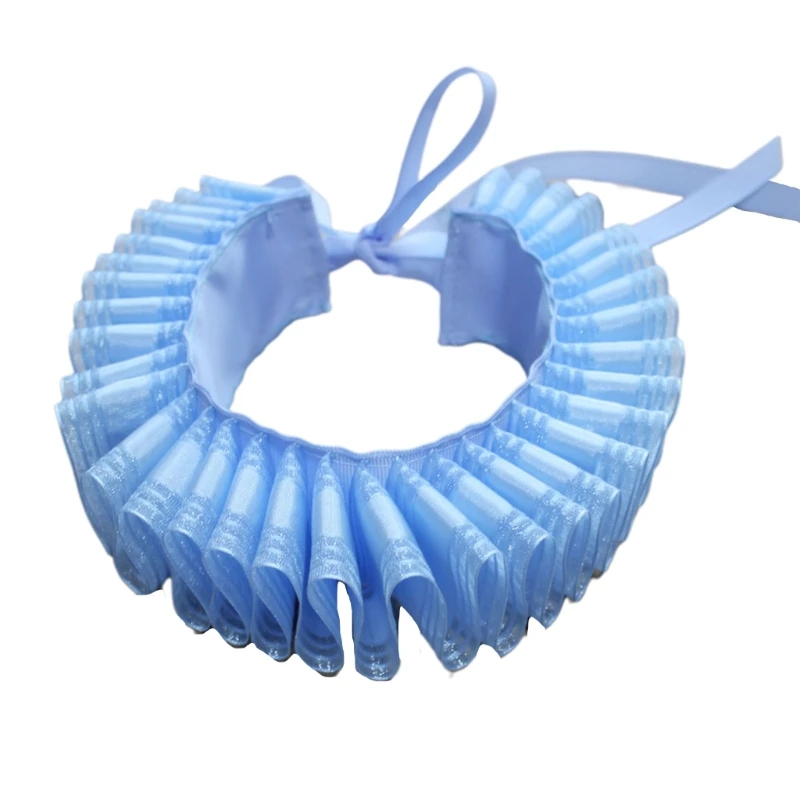 

Elizabethan Ruffled Neck Collar Clown Choker Victorian Costume Cosplay Dropship