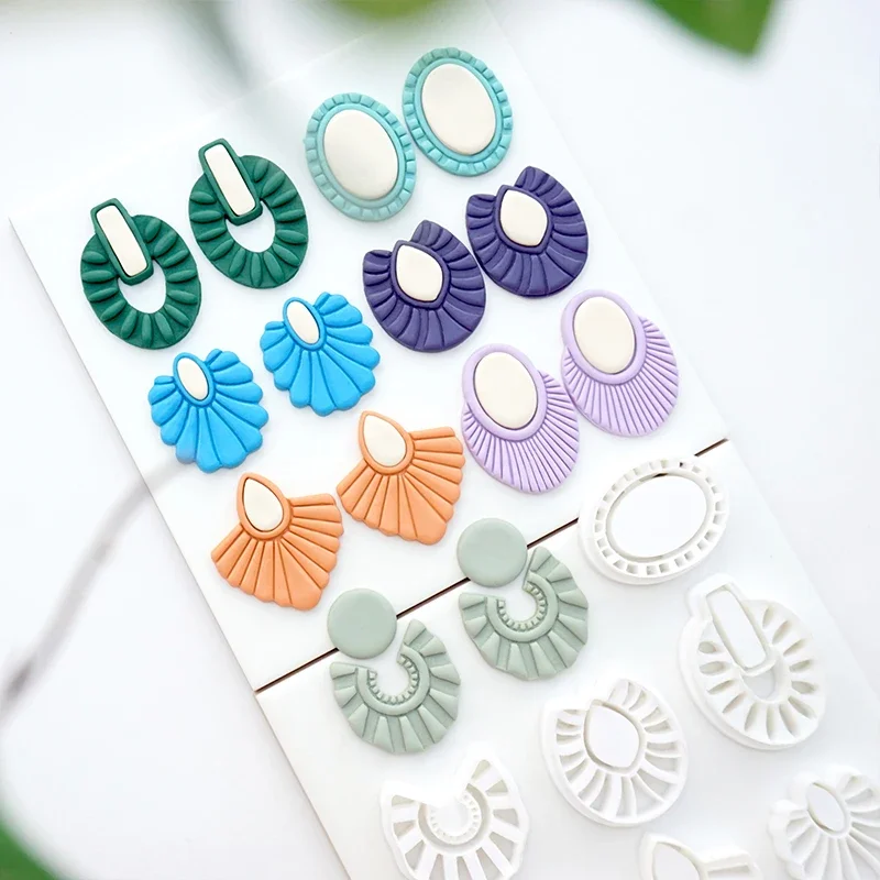 Bohemian Style Polymer Clay Cutters Hyperbolic Tassel Design Polymer Clay Mold DIY Party Earrings Jewelry Cutting Pottery Tools polymer clay tools pottery tools clay sculpting tools pottery sculpting tools clay craft tool
