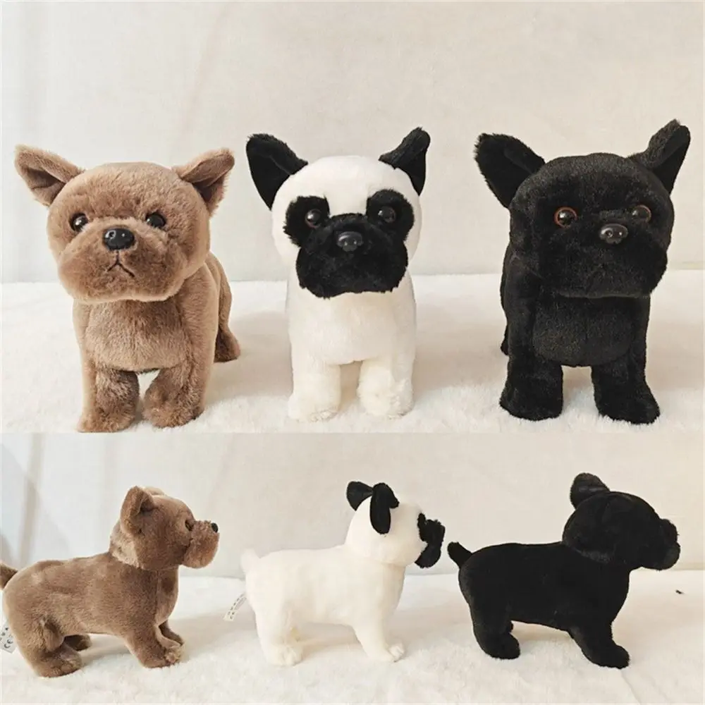 

Lifelike Animals French Bulldog Plush Children's Party Cuddly Dog Simulation Dog Stuffed Animal Soft Plush Toy Best Gift
