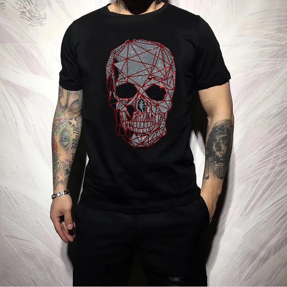 

PL PP HOT brand Men Street Fashion Punk T-shirts new Hot Drill ullover For design Mens