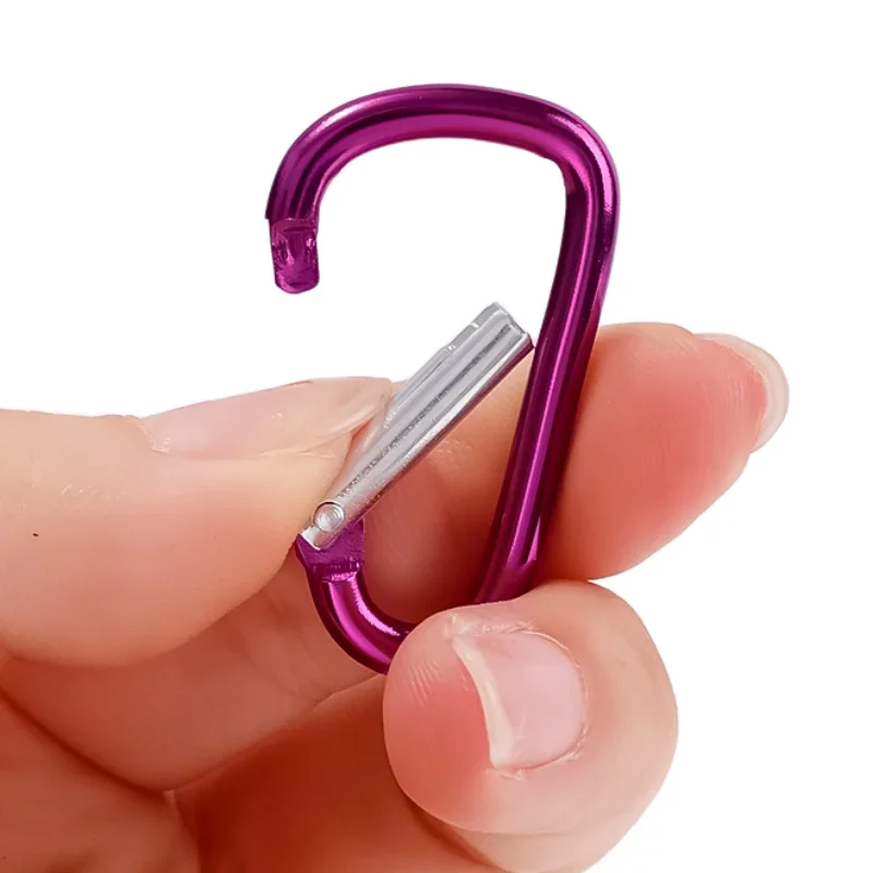Description Picture 6 of itemColorful Carabiner Keychain Alluminum D-ring Buckle Spring Carabiner Snap Hook Clip Keychains Outdoor Camping Daily Use Tool
