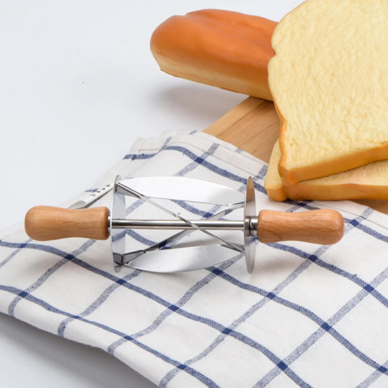 Stainless Steel Rolling Pin Dough Cutter Pastry Baking Croissant Bread Knife Kitchen Christmas Party Decorating Tools baking tool dough cutter baking accessories bread cutter