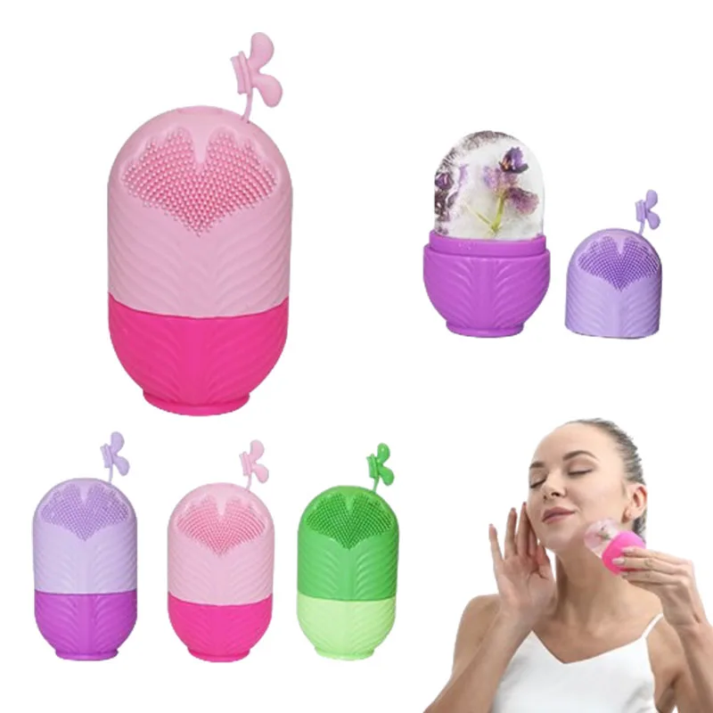 

Silicone Ice Roller Facial Beauty Lifting Ice Compress De-Puffing Pore Shrinking Ice Cube Face Skin Care Reduce Acne Wholesale