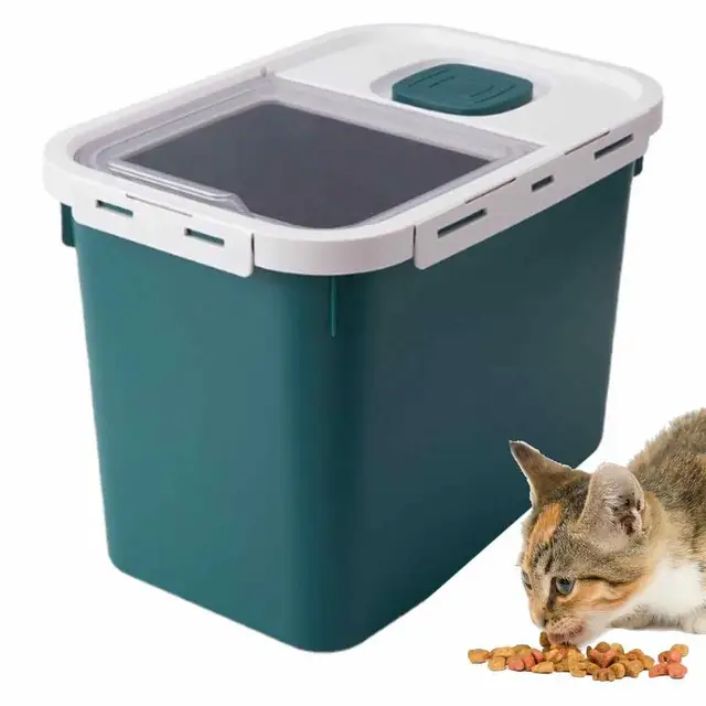 Pet Food Storage Container 22lb Air Tight Dog Food Container Pet Dry Food Storage Moisture Proof Cat Puppy Food Bin With Lid 2