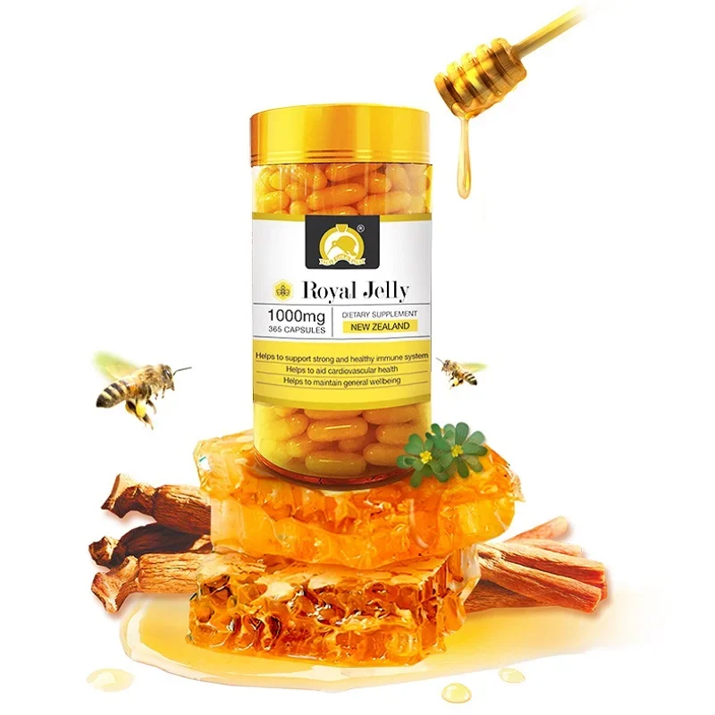 NewZealandGoldKiwiRoyalJelly365CapsulesHoneyBeeHealth