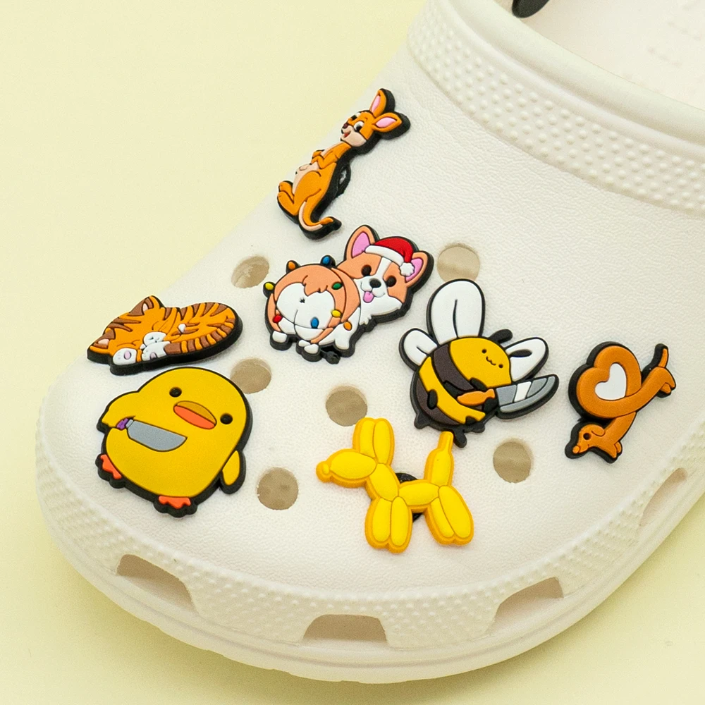 1PCS Funny Animals Shoes Charms Cactus Avocado Duck Penguin Pig Dog Frog Shoes Decoration Buckle Ghosts Shoe Accessories - AliExpress 322