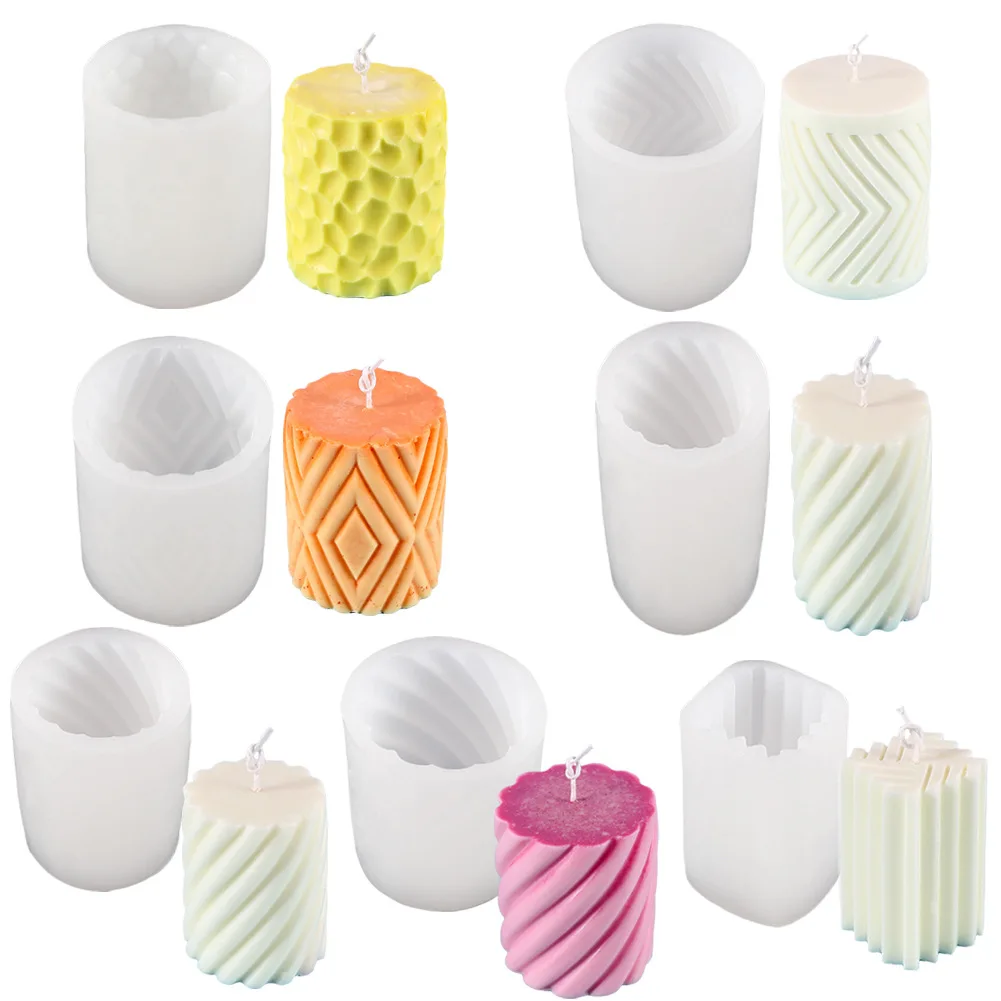 Silicone Candle Making Supplies Beeswax Mold Candle