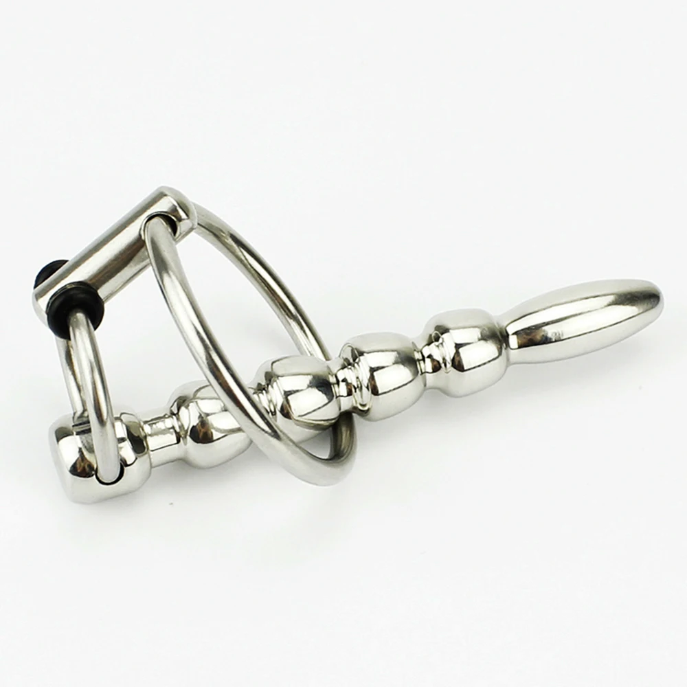 Metal Urethral Catheter Sounding Beads Penis Plug Dilator Horse Eye Stick Urethral Plug SM Adult Sex Toys For Men Masturbators