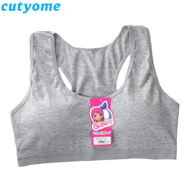 1PC Teenage Girls Padded Bra Children Underwear Solid Cotton Young Girls  Sports Training Puberty Bras Teenager Girl Underclothes - AliExpress