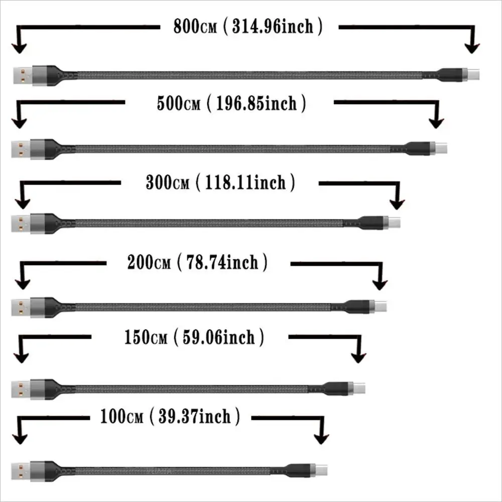 Enhanced Premium USB Type-C Cable - Red/Black 6A Fast Charge, Extended Length, Quick Charging