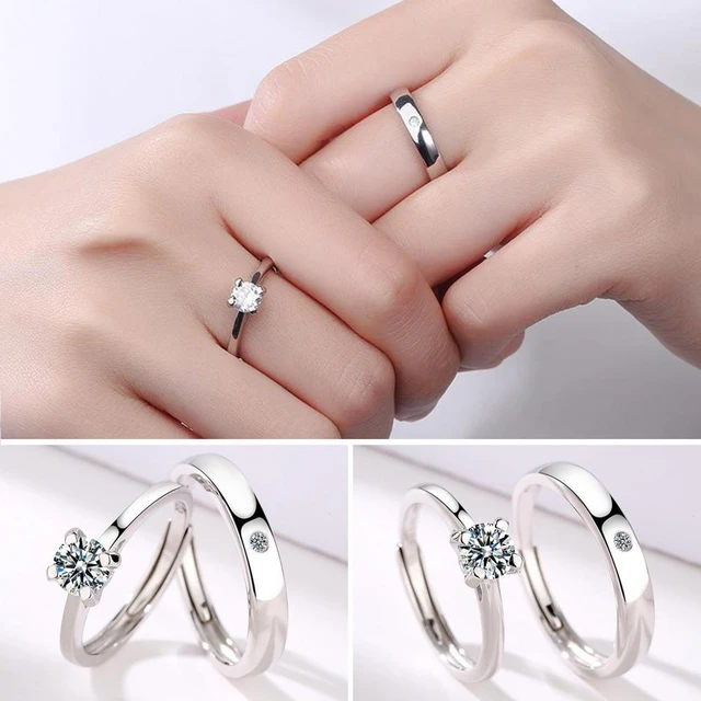 Stainless Steel Jewelry Mens and Womens Rings Couple Rings Silver Silver  Wire Inlaid Epoxy Craft Jewelry Accessories - AliExpress