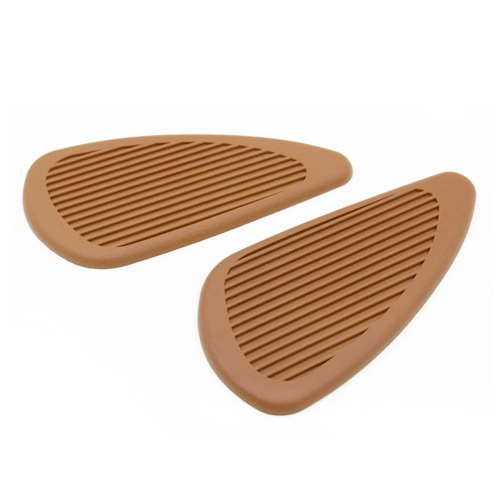 

2Pcs Motorbike Motorcycle Tank Knee Pad Retro Gas Fuel Tank Rubber Stickers Pad Protector Sheath Part Classic Vintage