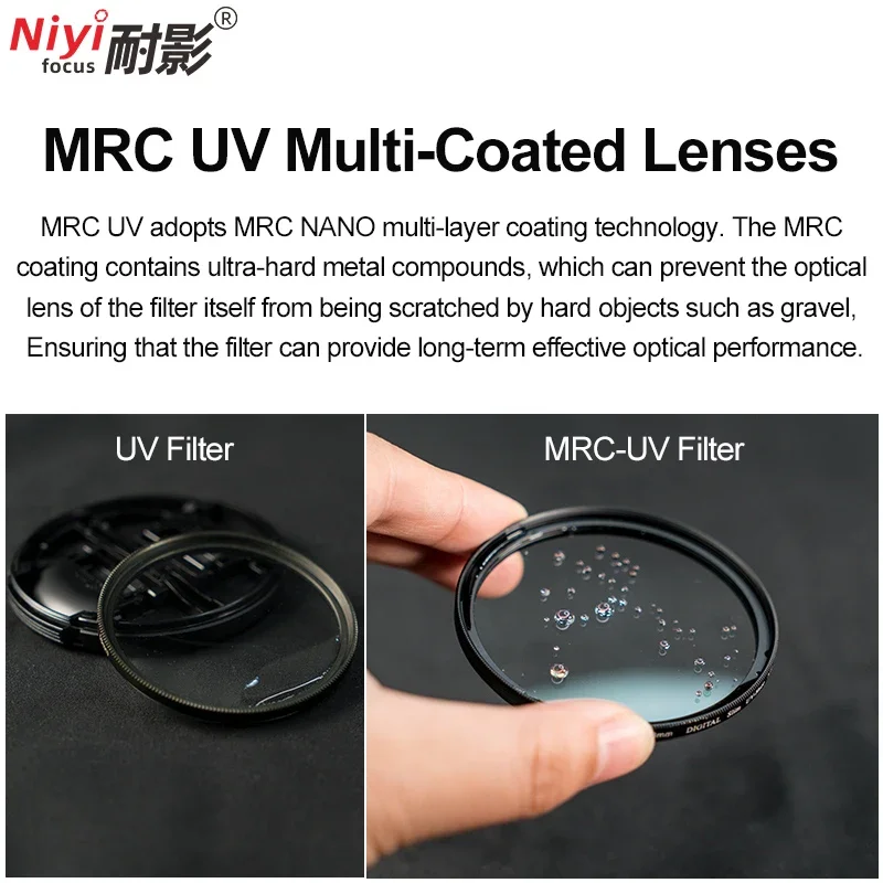 UV Filter Camera Lens Filter Photography Filter MRC UV Filter Lens Protector Multi-layer Coating 37 39 40.5 43 46 49 52 55 58 62 67 72 77 82 86 95 105mm