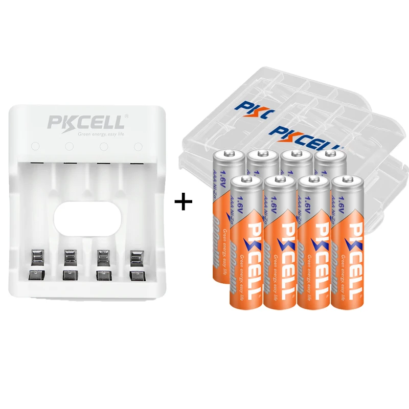 PKCELL 8PC NiZn AAA Rechargeable Battery AAA 1.6V 900mWh nizn