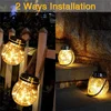 Creative Solar Led Glass Jar Light Outdoor Crackle Hanging Night Lights Waterproof Garden Decoration Patio Lawn Landscape Lamp 4