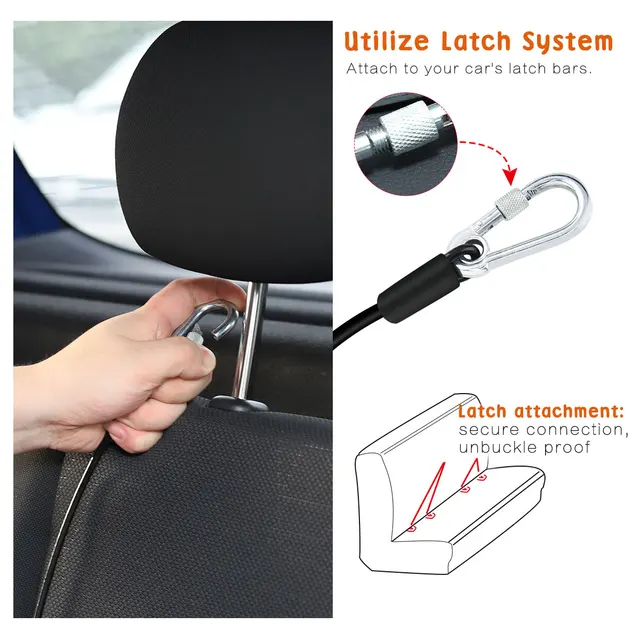 Dog Seat Belt For Car Pawaboo DogSeatbelt, Chew-Proof Leash - Main Image