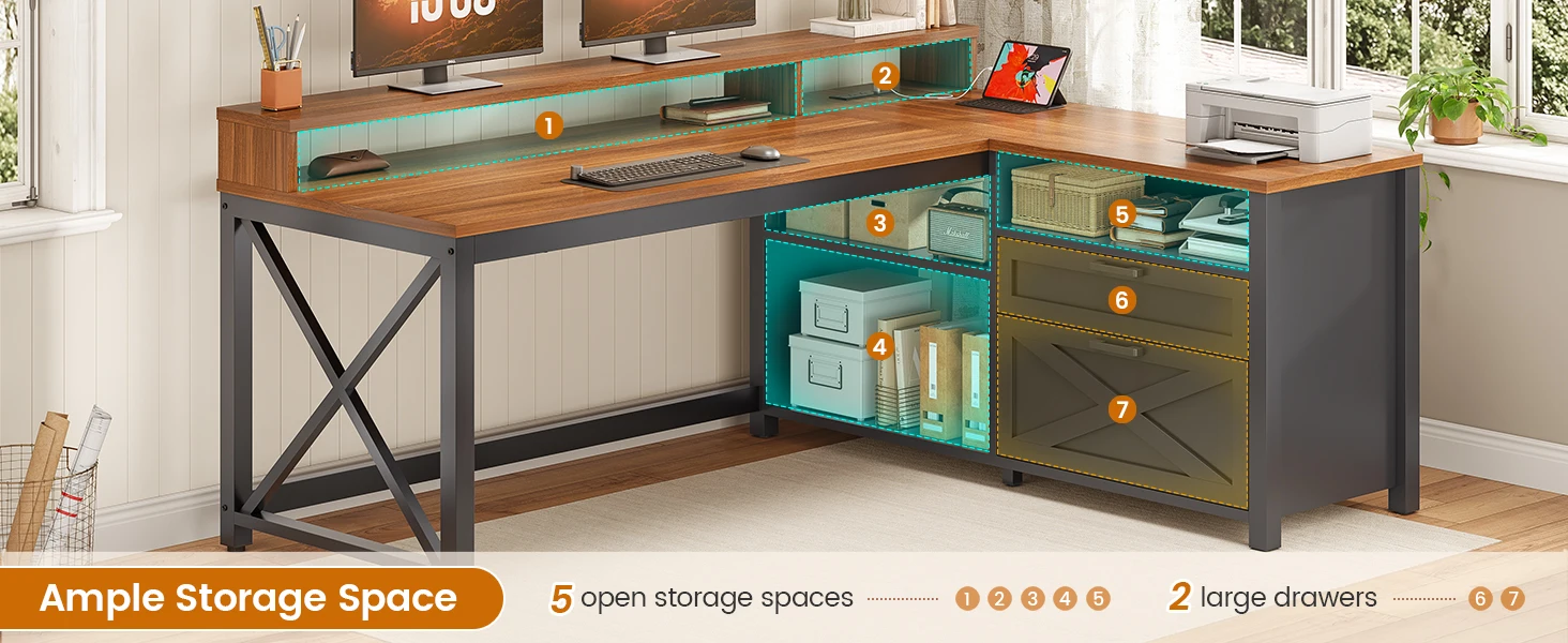 gaming desk l shaped desk corner desk computer desk with drawers