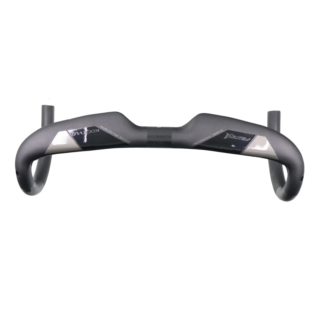 KOCEVLO Carbon Fiber Bicycle Handlebar Reduce Resistance Bent Bar Road bike handlebars 380/400/420/440mm Inner Routing 260g&plusmn;15g