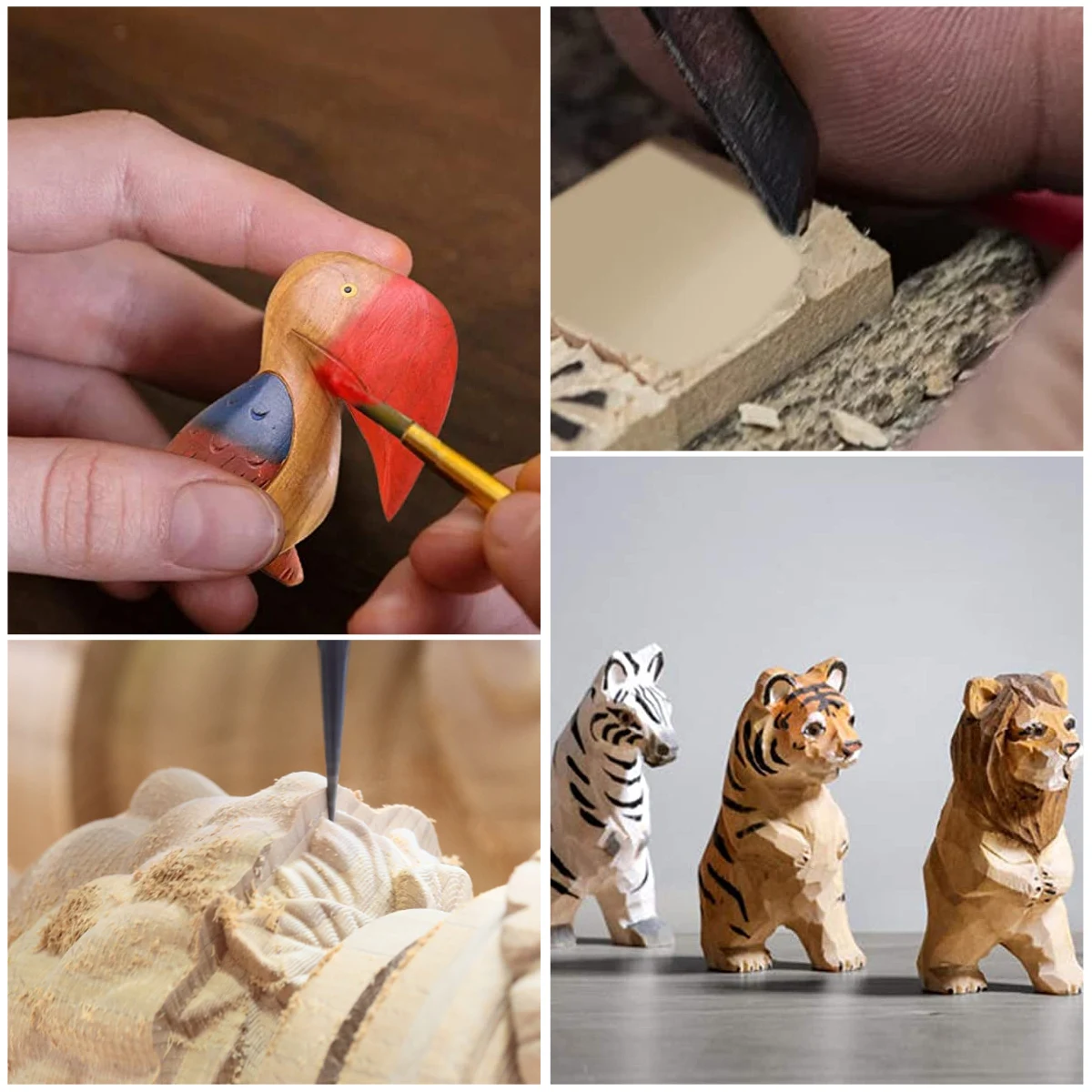 Basswood Carving Blocks - Natural Cork Unfinished DIY Wood Craft Supplies for Beginners and Enthusiasts