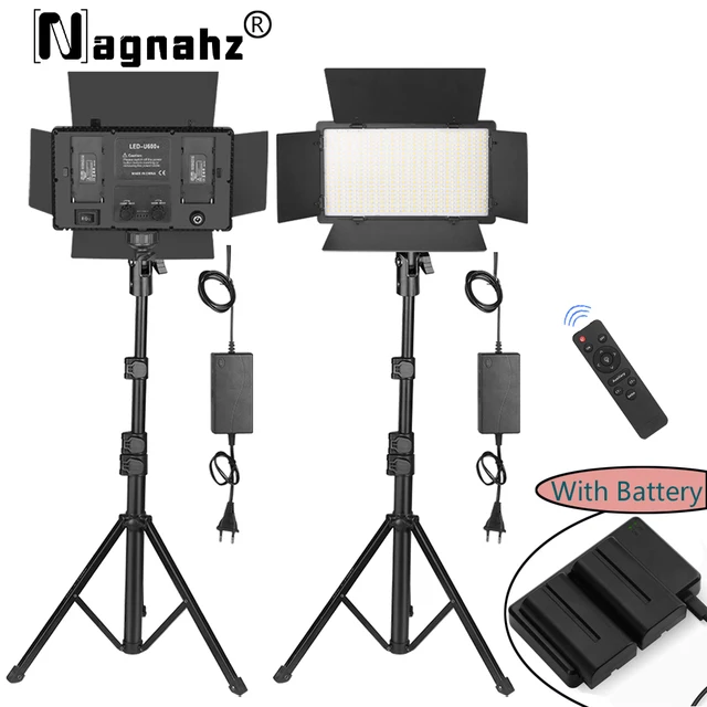 Kit Luci LED Per Video Con Treppiede - 2 Luci Regolabili 2500-8500K, Treppiede Da 160 Cm, Per Streaming, Foto E YouTube