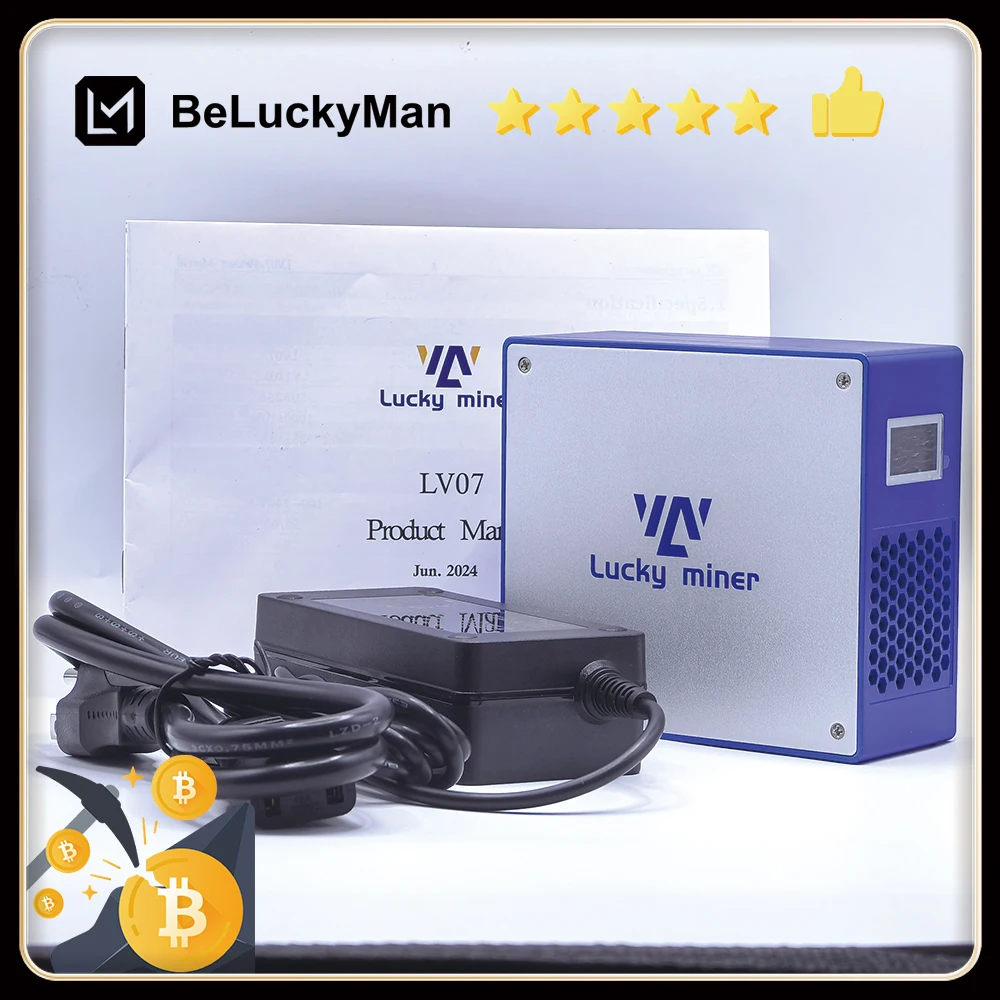 Tosuny Bitcoin Lotterie Miner, Bitcoin Miner mit 1,54 Zoll Display, 1060 KH/s Hash Rate für den Heimgebrauch, Plug and Play, Stromversorgung über USB