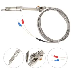 Cabo de sensor de temperatura inoxidável ponta de prova terminal adaptador de temperatura 2m