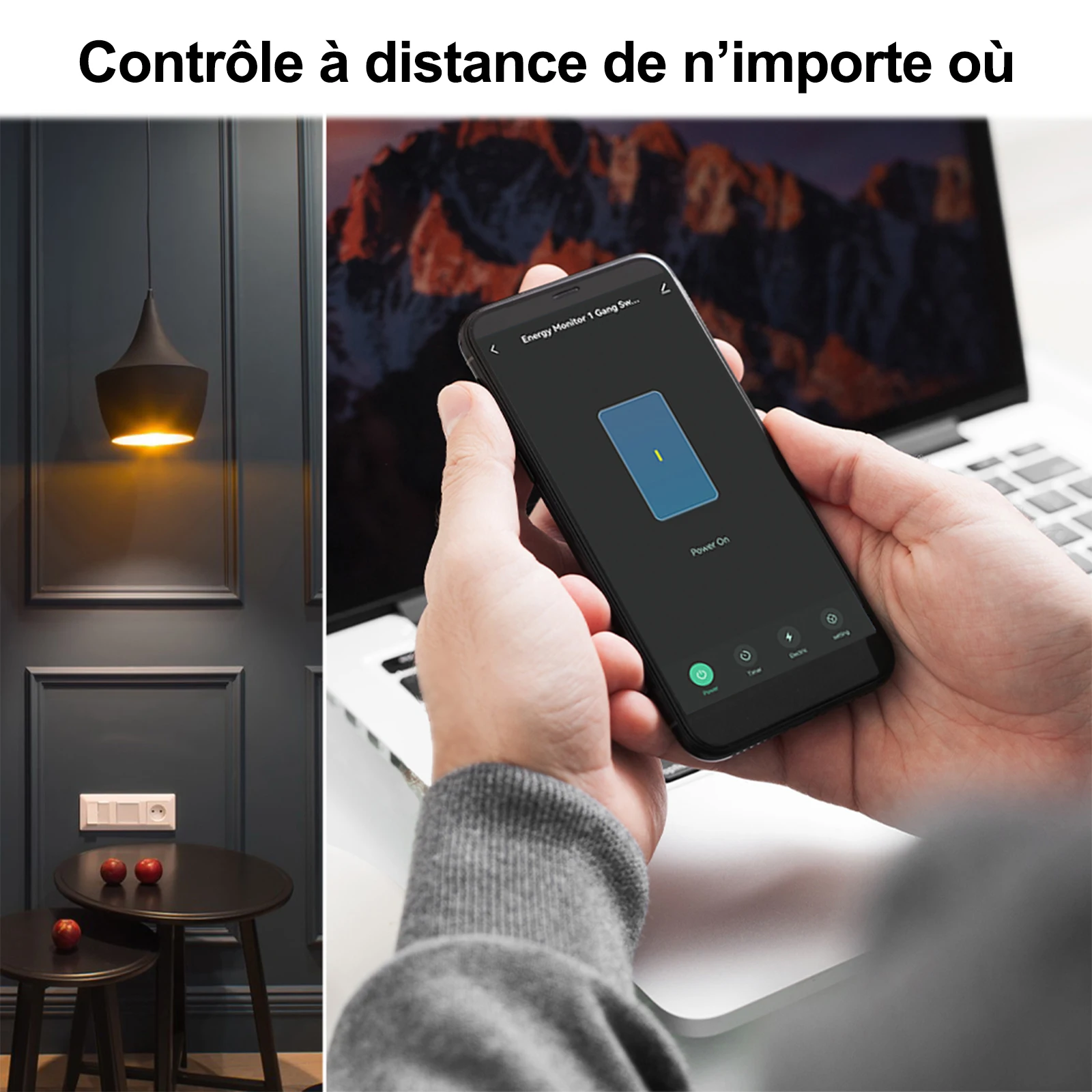 LoraTap-Joli d'éclairage WiFi Zigequation Tuya Smart Life, variateur de technologie, moniteur d'énergie, télécommande d'application, Alexa, Google Home, commande vocale