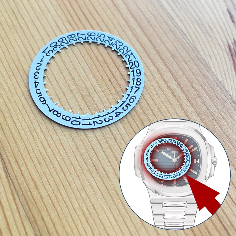 5711 Calendario Della Data Dell'Orologio A Colori Argentati Per Disco Di Movimento Pp Patek Philip Nautilus Cal.324 S C. Parts