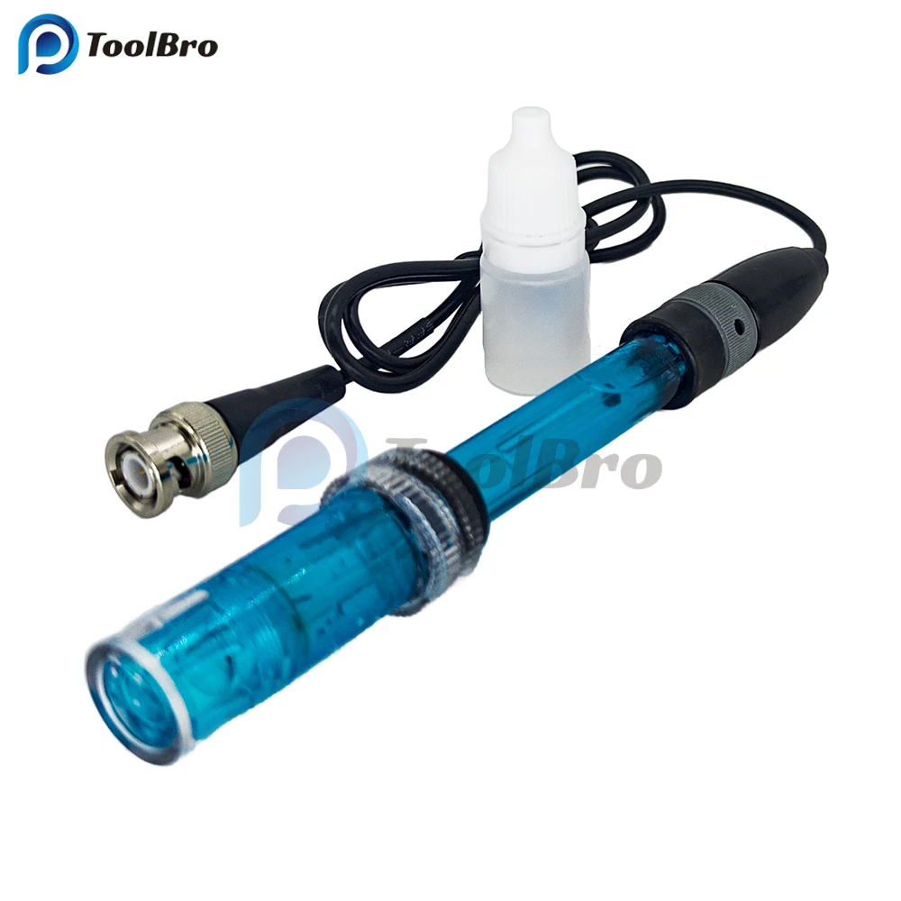 Ph meter Refillable PH Electrode Probe BNC Connector PH Controller Meter Sensor ph Tester Electrode Probe for Aquarium Water Pool