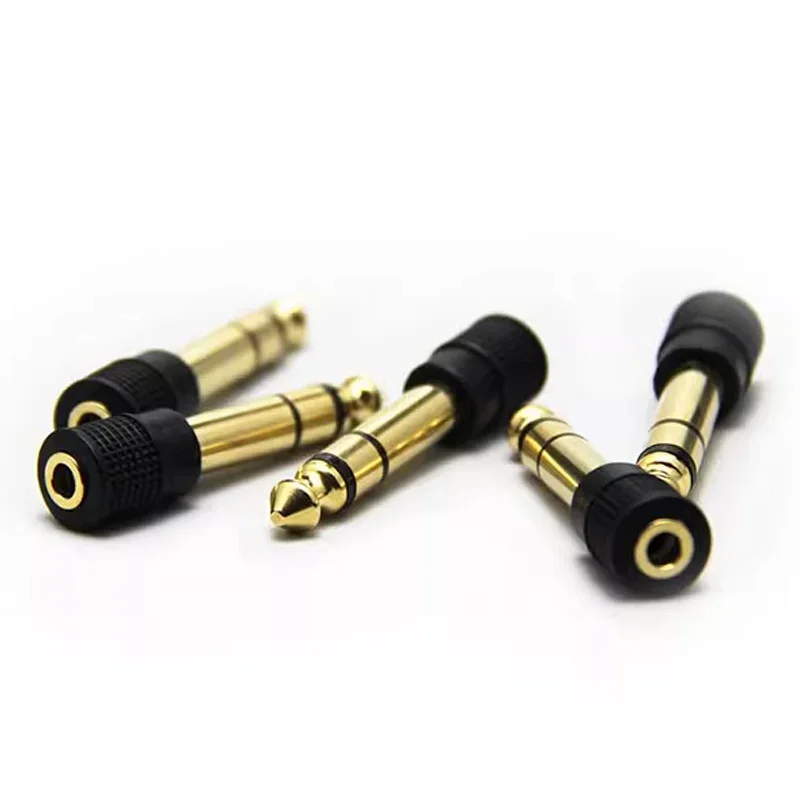 5Pcs 3.5mm 6.35mm Stereo Mono Plug To 3.5mm 6.5mm Audio Jack Connector Adapter Converter for Speaker 5