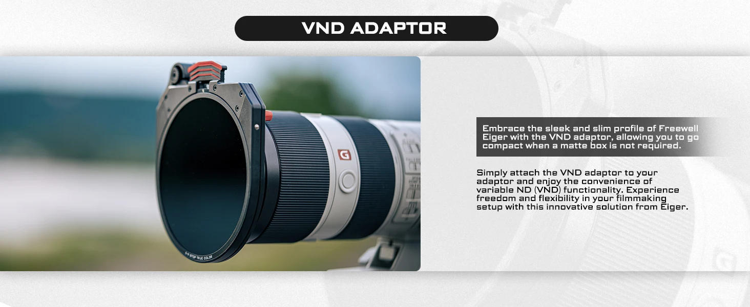 True Color VND1-5 Stop, VND6-9 Stop, CPL Filter Compatible only with Eiger Matte