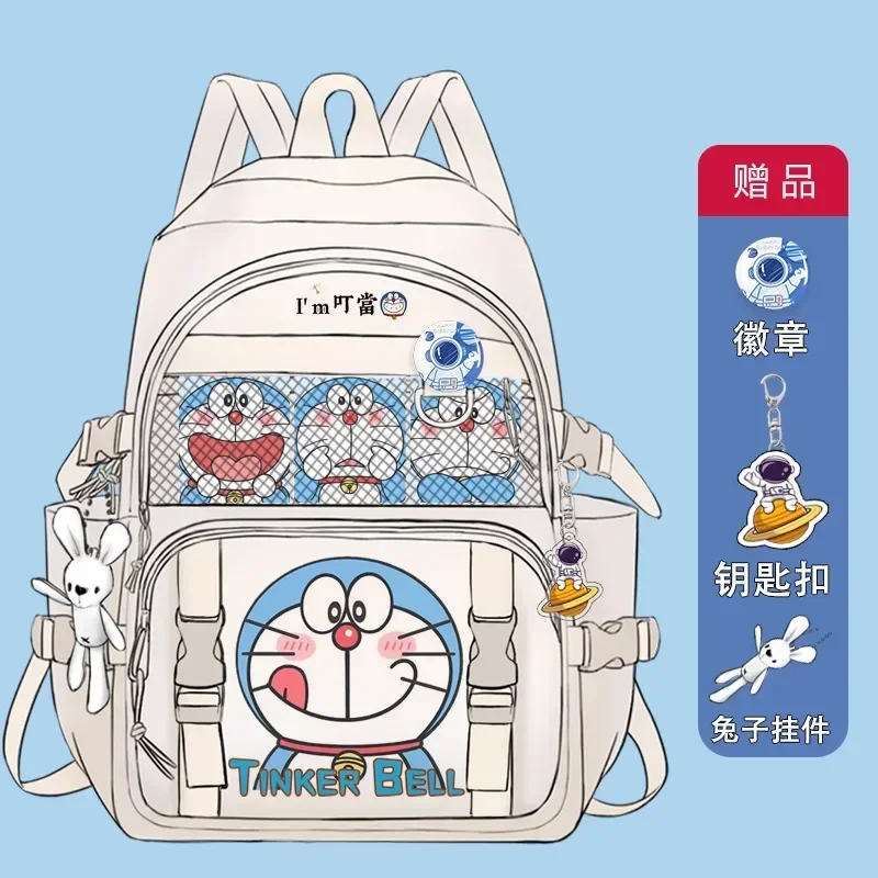 Doraemon Cartoon Backpack Primary School Grade 1 to Grade 5 Cute Schoolbag Junior High School Students Backpack 35x16x45cm 5