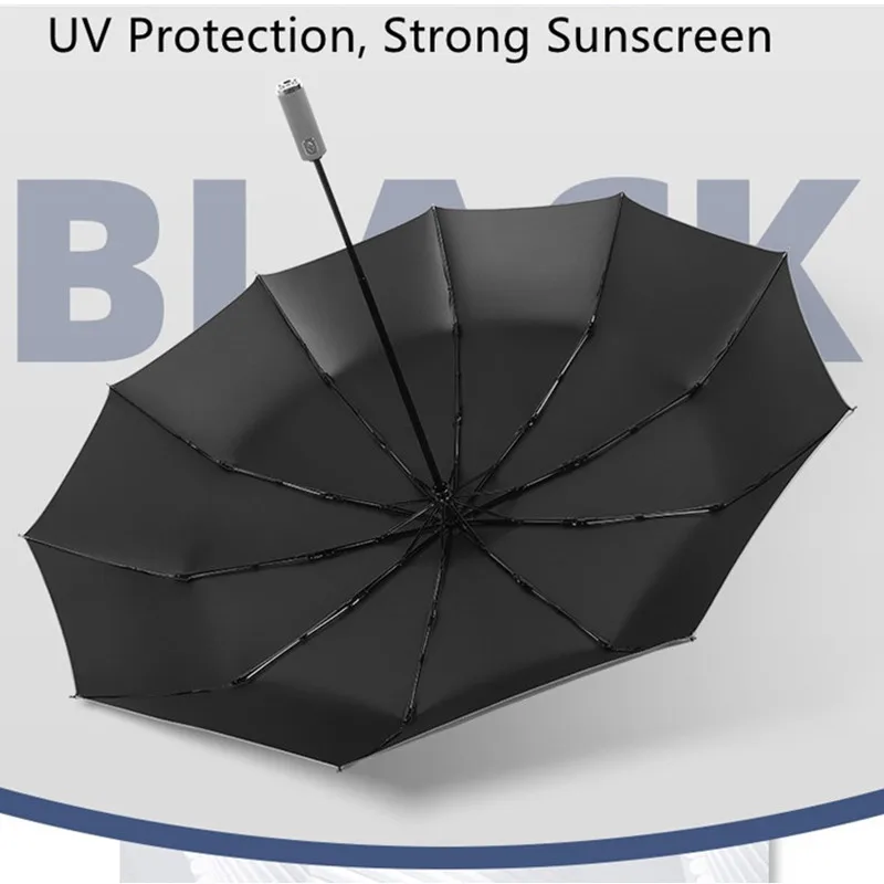 Super-Large-Size-Foldable-Strong-Windproof-Travel-Umbrella-Family-130cm-3-Fold-Rain-Storm-Umbrella-for.jpg Szuper Nagy Méretű Összecsukható Erős Szélálló Utazási Esernyő Család 130 Cm 3 Hajtogatott Esővihar Férfiaknak - Image 3