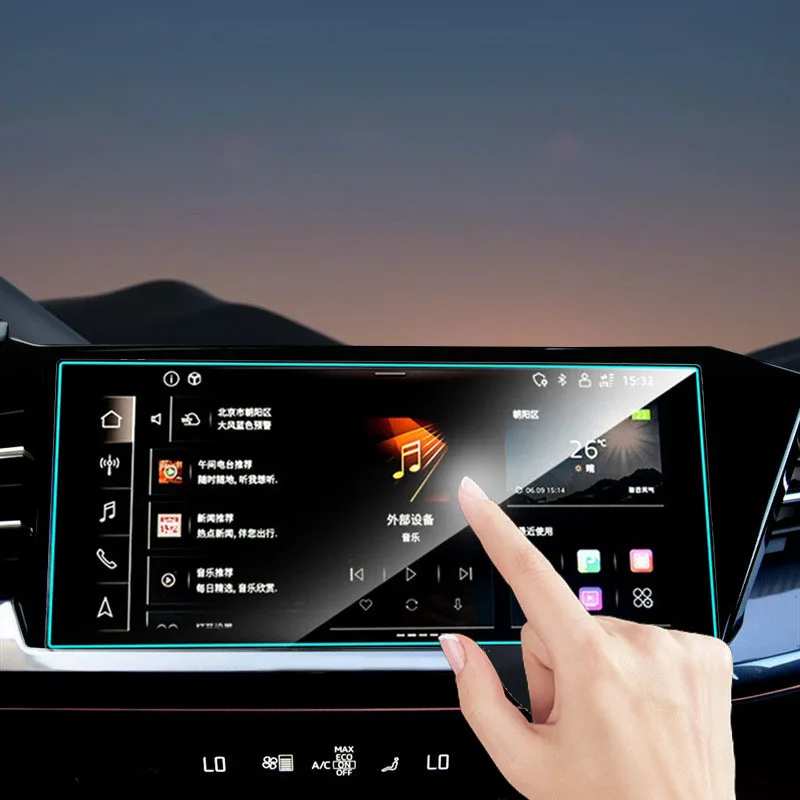 아우디 Q4 E-TRON 2022 2023 2024 2025 용 자동차 강화 유리 스크린 라디오 GPS 네비게이션 화면 보호 필름