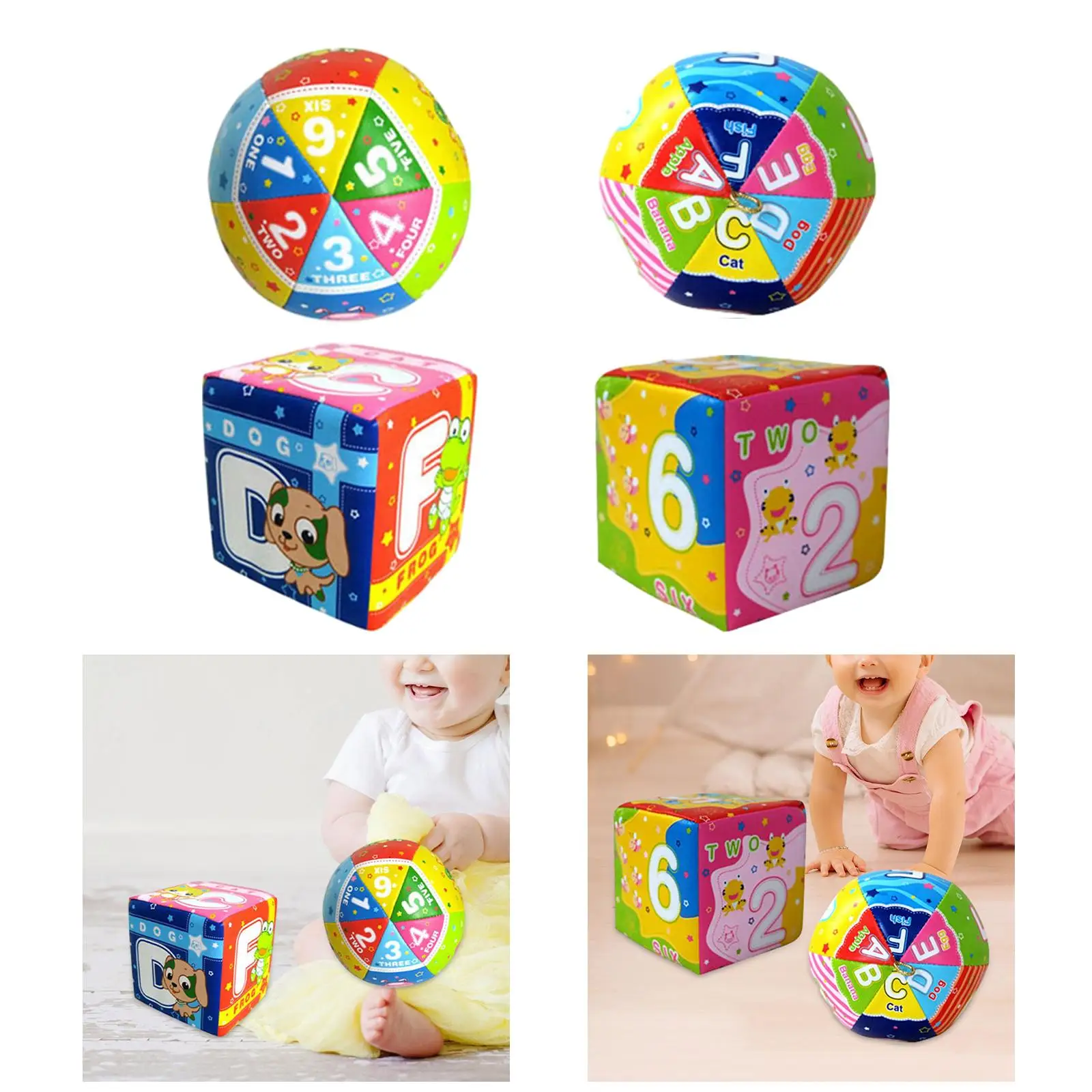 Baby Hand Ball Learning Letter and Number Durable Educational Roll Discover Ball Sensory Balls Baby Sensory Toys for Boy Newborn