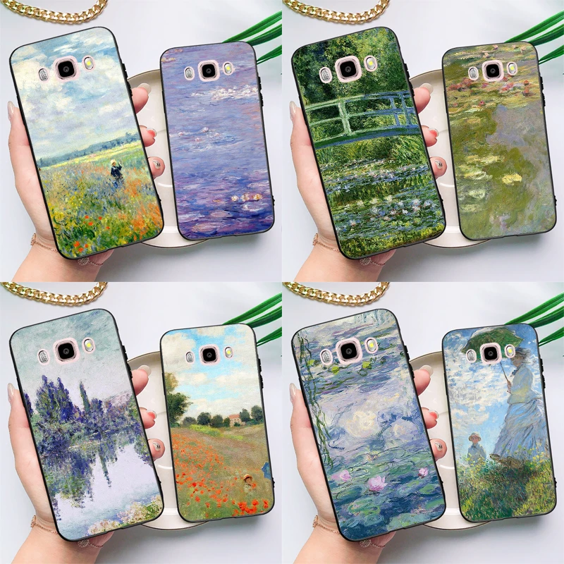 Claude Monet Giardino Ponte Di Loto Per Il Caso Di Samsung Galaxy J7 J5 J3 J1 A3 A5 2017 2016 J4 J6 Più A6 A7 A8 A9 2018 Della Copertura Posteriore