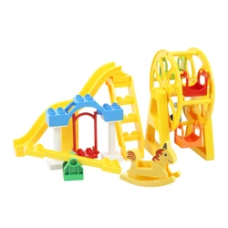 Ultimate Building Blocks Playground Set - Slide, Ladder, Swing & More for Baby Montessori Education (YL playground set B)