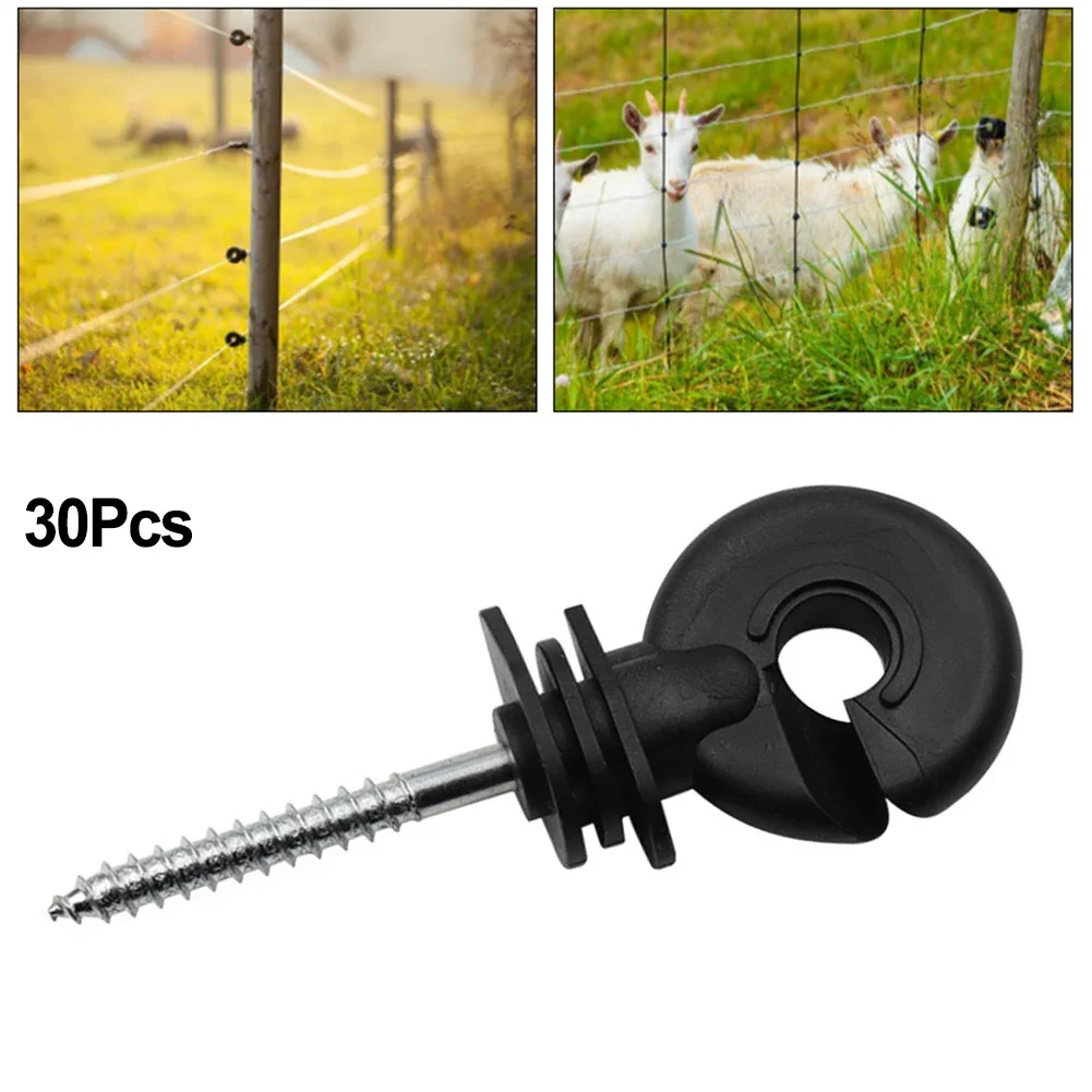 Electric Fence Insulator 9cm for Aluminum Wire for Multi-strand Wire Animal Fencing Garden Improvement Accessories 30pcs electric fence insulator
