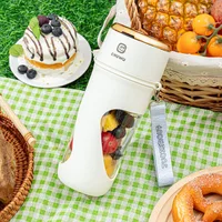 2024 New Portable Hand-held Juicer 10-leaf Blade Head Fast Juice Extraction 340ml Capacity Automatic Cleaning Wireless Juice Cup 2