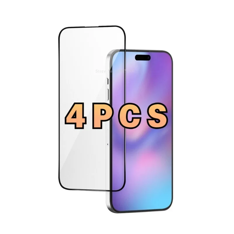 

Защитное стекло 9D для iPhone, закаленное стекло для защиты экрана IPhone 14 15 12 13 Pro Max Mini 11 Pro Max 7 8 14 15 Plus XR XS Max, 4 шт.