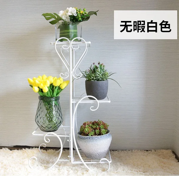 4Layer Floor Iron Balcony Green Pineapple Flower Rack Indoor Flower Rack Living Room Floor To Pot