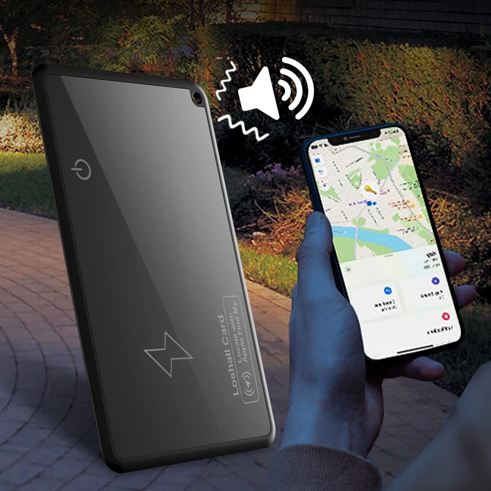 1/2PC Wireless Charging Tracking Location Mini Wallet Tracker Card Waterproof GPS Locator Work For Iphone Find My App BT Tracker gps tracker gps locator anti lost tracker bluetooth tracker bluetooth gps tracker bluetooth finder wallet tracker