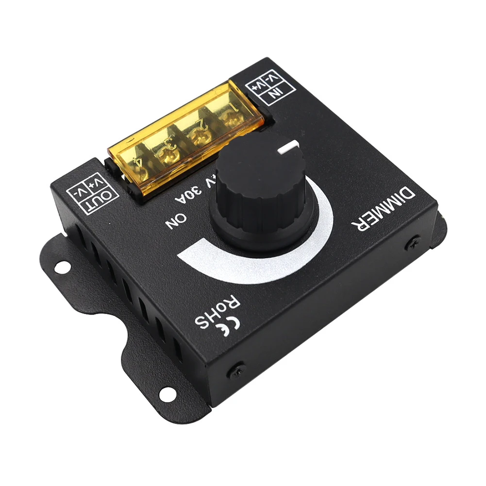 DC 12V 24V LED Dimmer Switch 30A 360W Voltage Regulator Adjustable